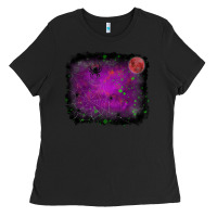 Black Halloween background Ladies Tee - RanaPortraitStore