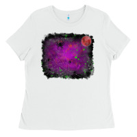 White Halloween background Ladies Tee - RanaPortraitStore