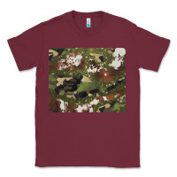 Burgundy black and brown cowhide camouflage Classic Tee - BarkalooDesign