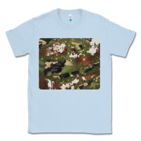 Dusty Blue black and brown cowhide camouflage Classic Tee - BarkalooDesign