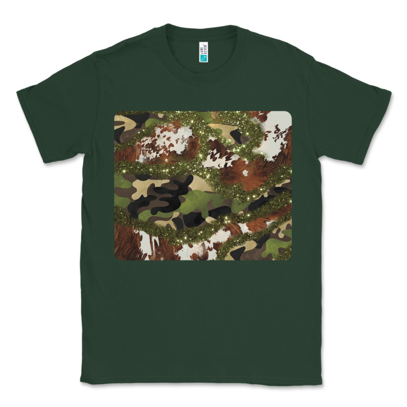 Black And Brown Cowhide Camouflage Classic Tee by BarkalooDesign | Teevron