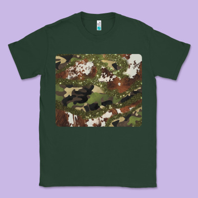 Black And Brown Cowhide Camouflage Classic Tee Designed By Barkaloodesign