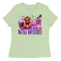 Matcha Halloween boo Heifer coffee cups Ladies Tee - RanaPortraitStore