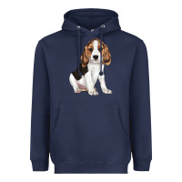 Navy beagle puppy Heavyweight Hoodie - LillyAllenDesigns