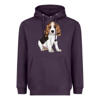 Plum beagle puppy Heavyweight Hoodie - LillyAllenDesigns