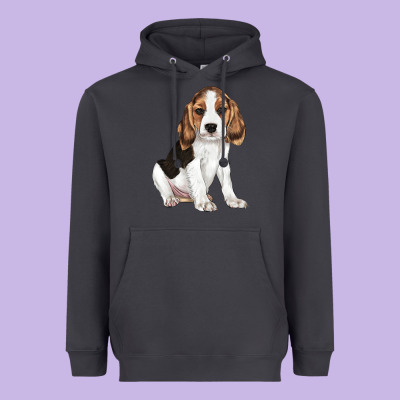 Beagle Puppy Heavyweight Hoodie Designed By Lillyallendesigns