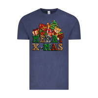 Vintage Denim merry xmas with christmas Vintage Tee - AdoDesignShop