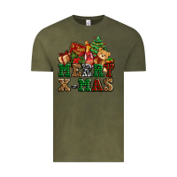 Vintage Olive merry xmas with christmas Vintage Tee - AdoDesignShop