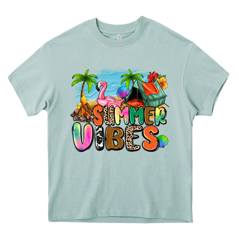 Summer Vibes Camp Heavy Core Tee by Zillion Design Studio | Teevron