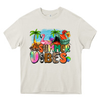 Cream summer vibes camp Heavy Core Tee - Zillion Design Studio