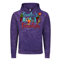 Cloud Purple santa s favorite teacher Vintage Hoodie - JahusDesignShop