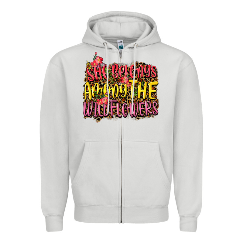 She Belongs Among The Wildflowers Zipper Hoodie by NancyCooperArtShop | Teevron