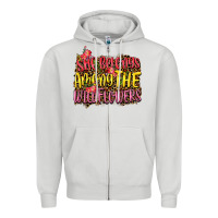 Dove Grey she belongs among the wildflowers Zipper Hoodie - NancyCooperArtShop