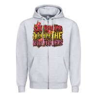 Heather Grey she belongs among the wildflowers Zipper Hoodie - NancyCooperArtShop