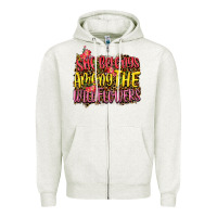 Oatmeal Heather she belongs among the wildflowers Zipper Hoodie - NancyCooperArtShop