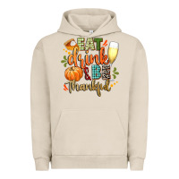 Pigment French Oak eat drink and be thankful Urban Hoodie - CowGirlArtShop