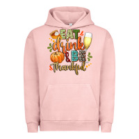 Pigment Salmon eat drink and be thankful Urban Hoodie - CowGirlArtShop