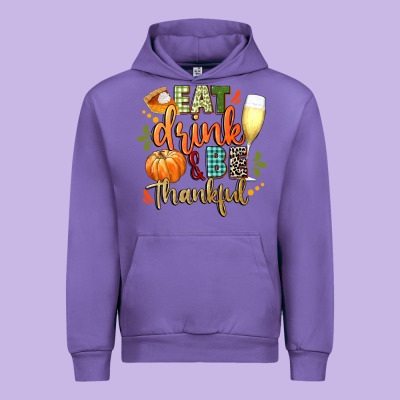 Eat Drink And Be Thankful Urban Hoodie Designed By Cowgirlartshop