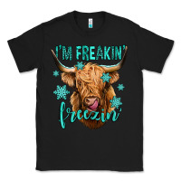 Black i'm freakin freezin long haired cow Classic Tee - Jasminsmagicworld