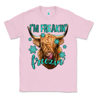 Bubblegum Pink i'm freakin freezin long haired cow Classic Tee - Jasminsmagicworld