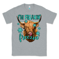 Heather Grey i'm freakin freezin long haired cow Classic Tee - Jasminsmagicworld