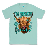 Seafoam i'm freakin freezin long haired cow Classic Tee - Jasminsmagicworld