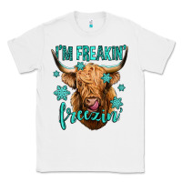 White i'm freakin freezin long haired cow Classic Tee - Jasminsmagicworld