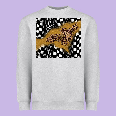 Racing Glitter Leopard Heavyweight Sweatshirt Designed By Jahusdesignshop