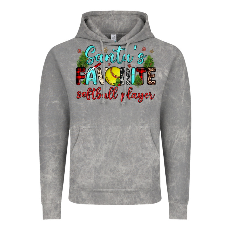 Santa S Favorite Softball Player Vintage Hoodie by JahusDesignShop | Teevron