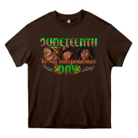 Chocolate Brown juneteenth in my independence day Heavy Core Tee - texasbilliewilder