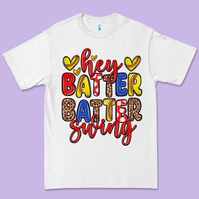 Hey Batter Batter Swing Softball Premium Tee Designed By Zillion Design Studio