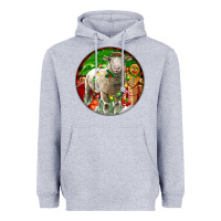 Heather Grey christmas dorset sheep Heavyweight Hoodie - LillyAllenDesigns