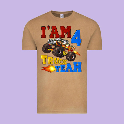 I'am Four Truck Yeah Vintage Tee Designed By Artiststas