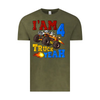 Vintage Olive i'am four truck yeah Vintage Tee - Artiststas