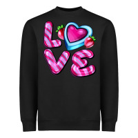 Black love with strawberry candy Heavyweight Sweatshirt - AdoDesignShop