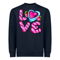 Navy love with strawberry candy Heavyweight Sweatshirt - AdoDesignShop