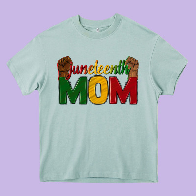 Juneteenth Mom Heavy Core Tee Designed By Texasbilliewilder
