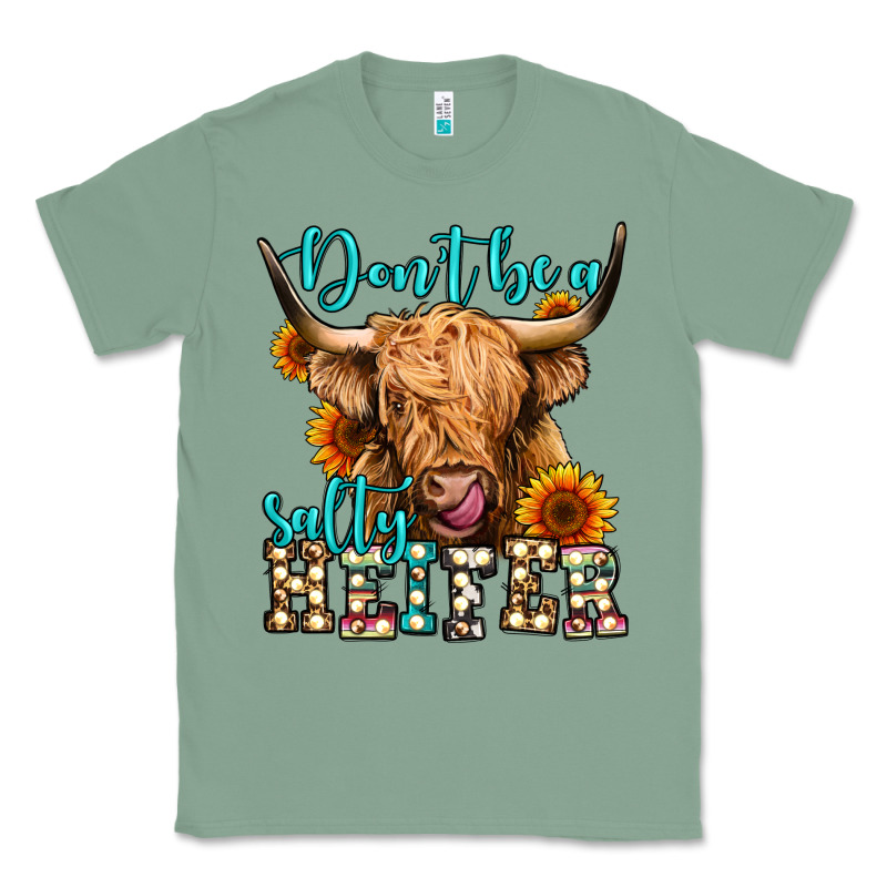 Don't Be A Salty Heifer Long Haired Cow Classic Tee by Jasminsmagicworld | Teevron