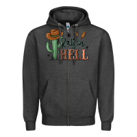 Charcoal Heather raisin hell cowboy cactus Zipper Hoodie - MaliasSmallBusiness