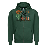 Sports Green raisin hell cowboy cactus Zipper Hoodie - MaliasSmallBusiness