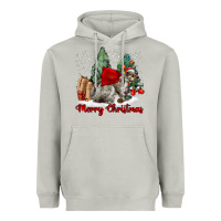 Moon Dust Merry Christmas Gray Squirrel Heavyweight Hoodie - LillyAllenDesigns