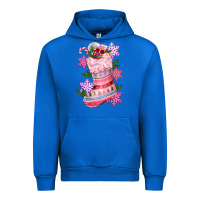 Cobalt pink christmas socks Urban Hoodie - CowGirlArtShop