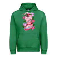 Emerald pink christmas socks Urban Hoodie - CowGirlArtShop