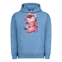 Pigment Pebble Blue pink christmas socks Urban Hoodie - CowGirlArtShop