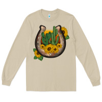 Mushroom western horseshoe sunflower cactus Long Sleeve Tee - BarkalooDesign