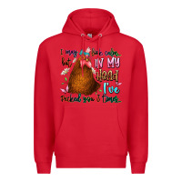 Red i may look calm but in my head ive pecked you 3 ti Premium Hoodie - JahusDesignShop