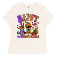 Bone Happy Hallothanksmas coffee cups Ladies Tee - RanaPortraitStore