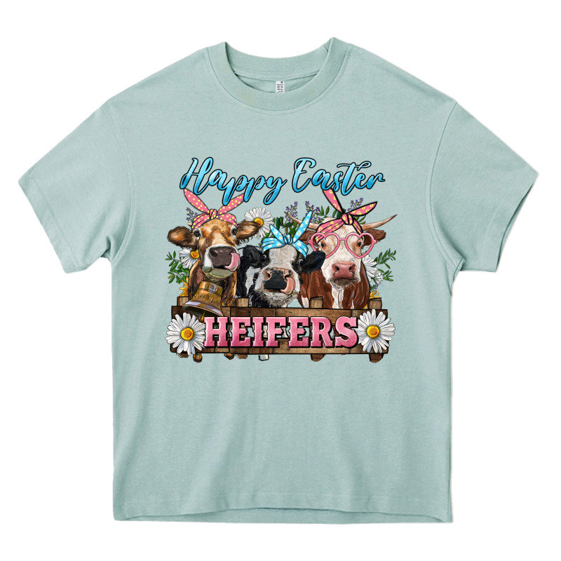 Happy Easter Heifers Heavy Core Tee by RanaPortraitStore | Teevron