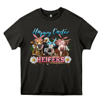 Asphalt Happy Easter Heifers Heavy Core Tee - RanaPortraitStore