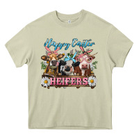 Mossy Happy Easter Heifers Heavy Core Tee - RanaPortraitStore